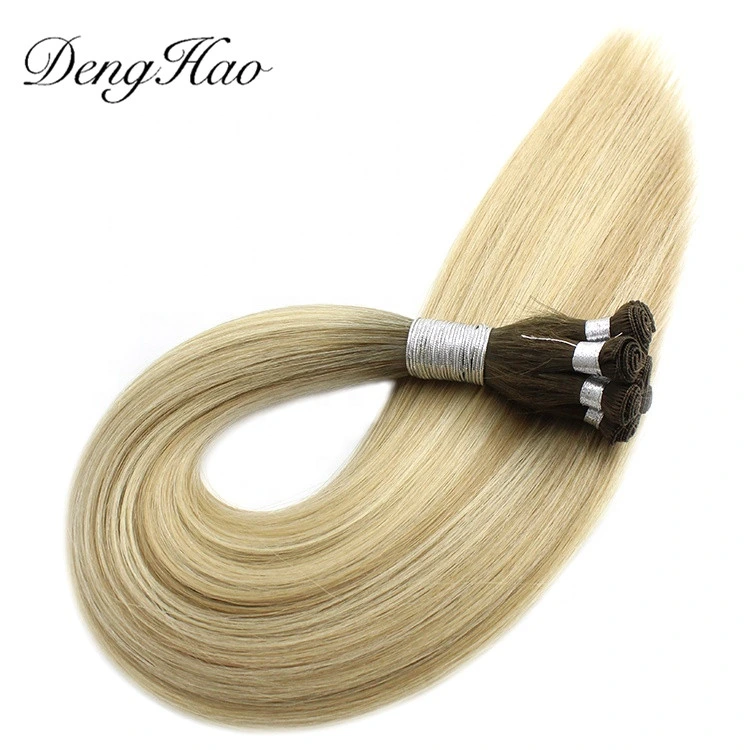 Hand Tied Weft Extension Human Hair Extension for Women