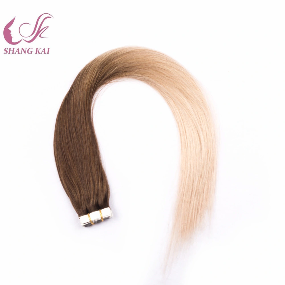 European Virgin Cuticle Hair Balayage Russian Remy Human Tape Hair Extensions