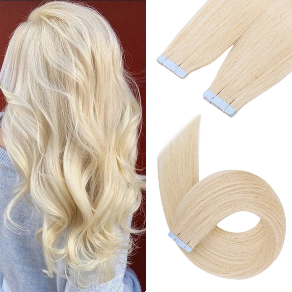 Straight Black Tape in Human Hair Extensions Real Brazilian Remy Hair Curly Seamless Skin Weft Glue Tape in Hair Extensions