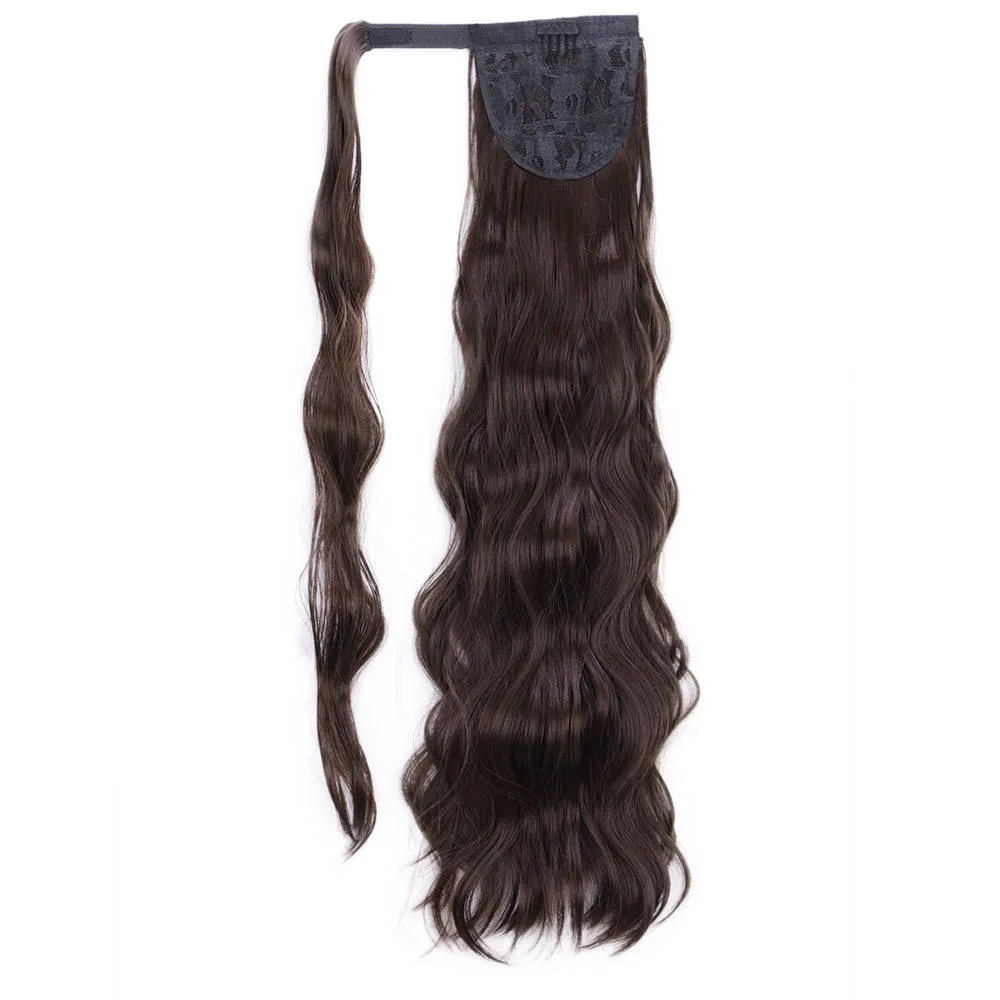 Synthetic Wrap Round Ponytail Hairpiece Long Natural Wave Extension