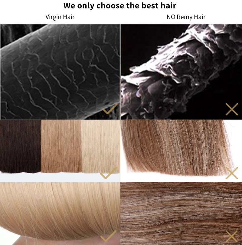 Clip in 100% Human Hair Full Cuticle Double Drawn Clip in Hair Extensions