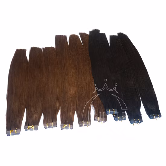 Usine de cheveux d'extension de bande Prix de gros 100% Remy Hair Skin Weft Tape Extension de cheveux 12 pouces ~ 30 pouces