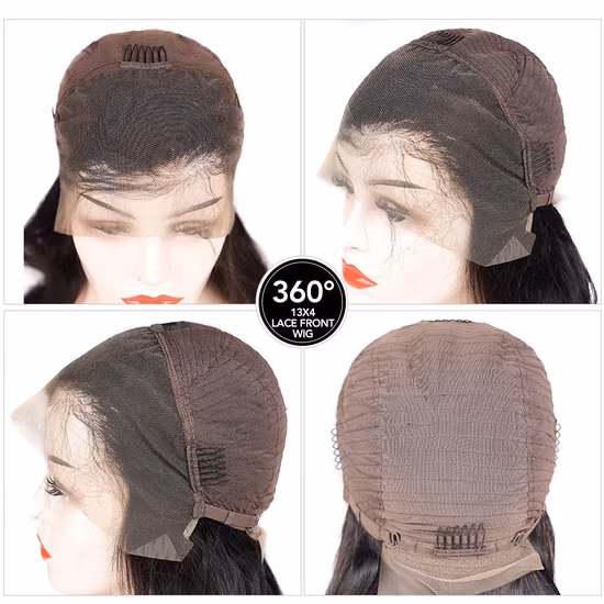 Grand Stock 100% Remy Human Hair Lace Front Wigs Personnalisation de l'échantillon